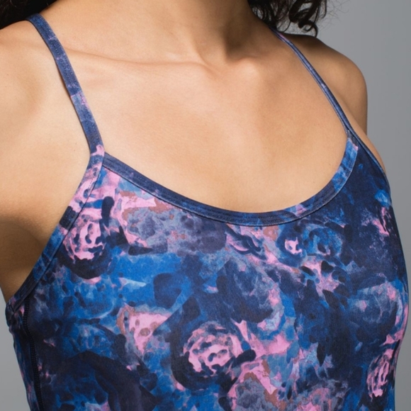 Lululemon Power Y Tank Luon Moody Mirage Bark Berry Deep Navy - Picture 3 of 16